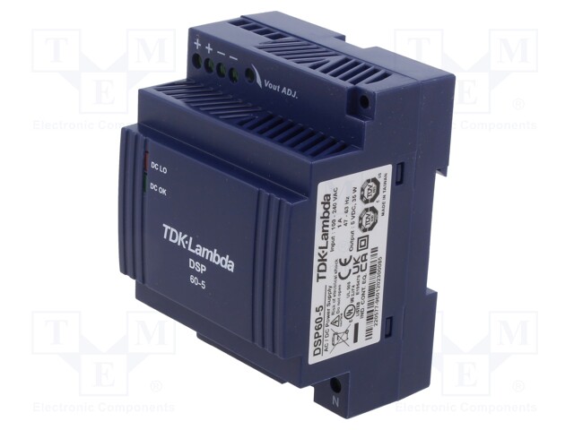 Power supply: switched-mode; for DIN rail; 35W; 5VDC; 7A; -25÷71°C