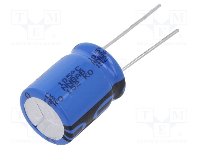 Electrolytic Capacitor, 100 µF, 200 V, 152 RMH Series, ± 20%, Radial Leaded, 4000 hours @ 105°C