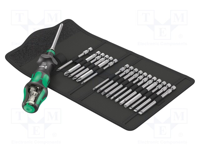 Kit: screwdrivers; Pcs: 19; Kind of holder: 1/4" (6,3mm); max.14Nm