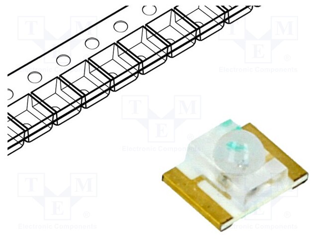 LED; SMD; 1210; yellow; 600÷1000mcd; 3.2x2.4x1.85mm; 35°; 1.8÷2.4V