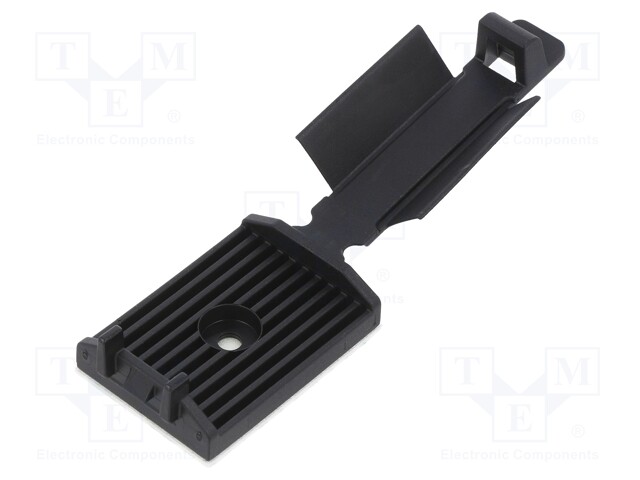 Self-adhesive cable holder; polyamide; black