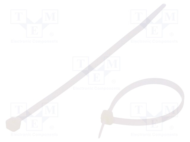 Cable tie; L: 160mm; W: 4.8mm; polyamide; 215.5N; natural; Ømax: 42mm