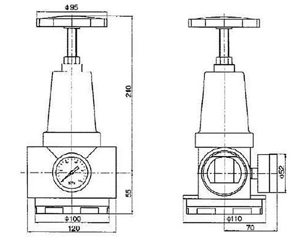 Pressure regulator; 17500l/s; 1.5÷8.5bar; Thread: G 2"; Flowmatik