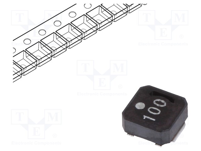 Inductor: ferrite; SMD; 10uH; 1.22A; 185mΩ; ±20%; Series: VLCF