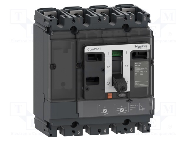 Power breaker; Inom: 80A; IP40; -25÷70°C; Short circuit cap: 10kA