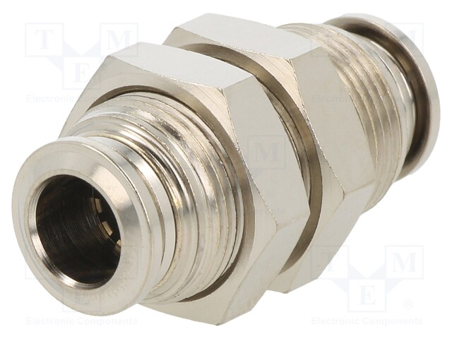 Push-in fitting; bulkhead,straight,inline splice; M16x1; 8mm