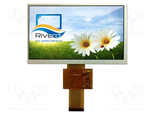 Display: TFT; 7"; 800x480; Illumin: LED; Dim: 164.8x99.8x5.5mm