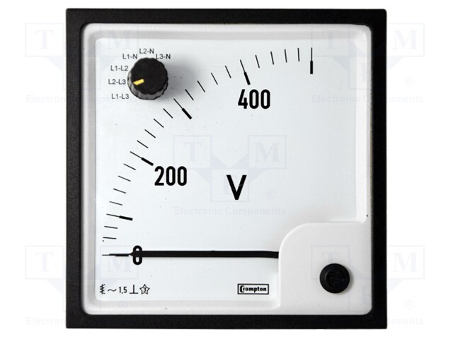 Meter: panel; analogue; 0÷12kV; True RMS; 132V; Class: 1,5; IP52