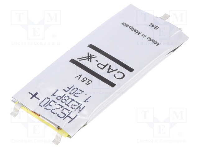 Capacitor: electrolytic; SMD; 1.2F; 5.5VDC; ±20%; -40÷85°C; 30A