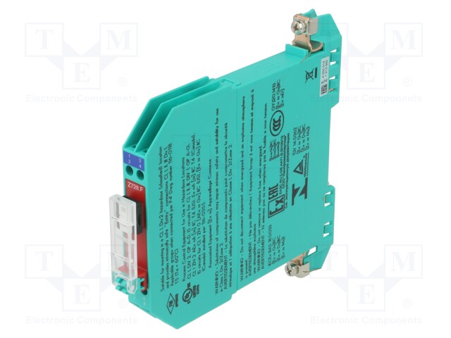 Converter: Zener barrier; for DIN rail mounting; -20÷60°C