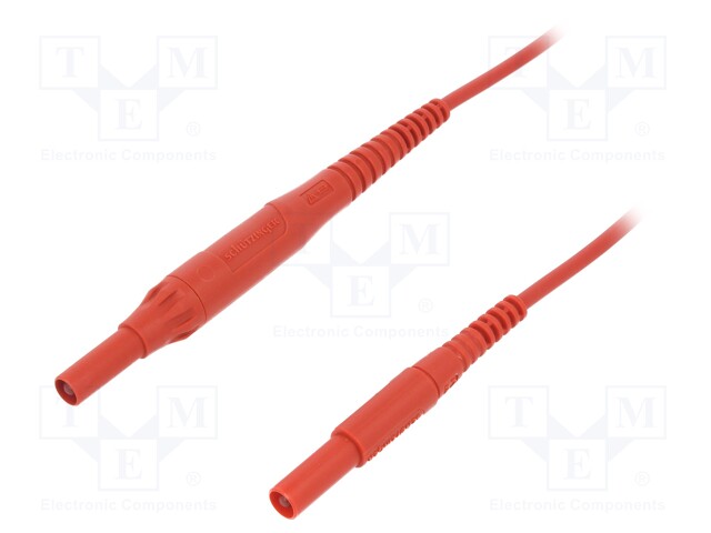 Test lead; PVC; 1m; red; 8A; Cond.cross sec: 1mm2