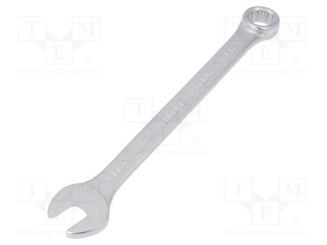 Key; combination spanner; 9mm; Overall len: 130mm; DIN 3113