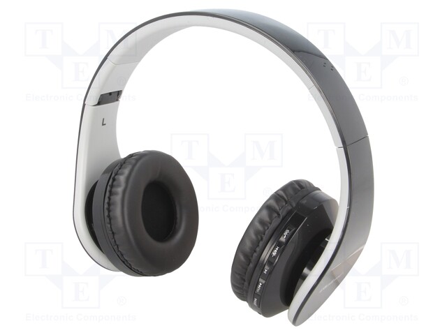 Bluetooth headphones with microphone; black; 0.02÷22kHz; 32Ω