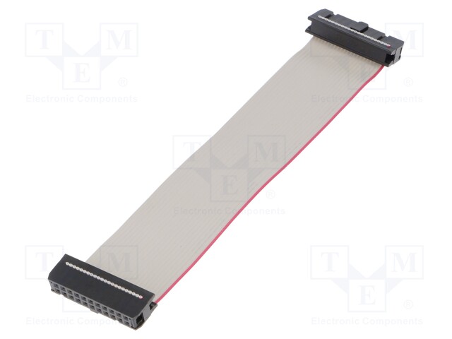 Ribbon cable with IDC connectors; 22x28AWG; Cable ph: 1.27mm