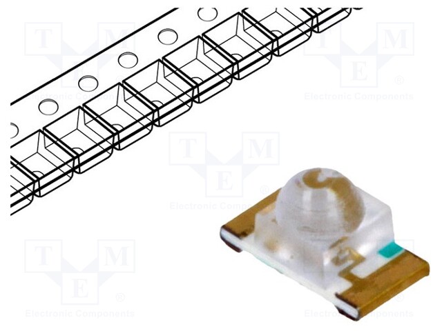 LED; SMD; 1206; blue; 650÷850mcd; 3.2x1.6x1.8mm; 35°; 2.8÷3.4V; 20mA