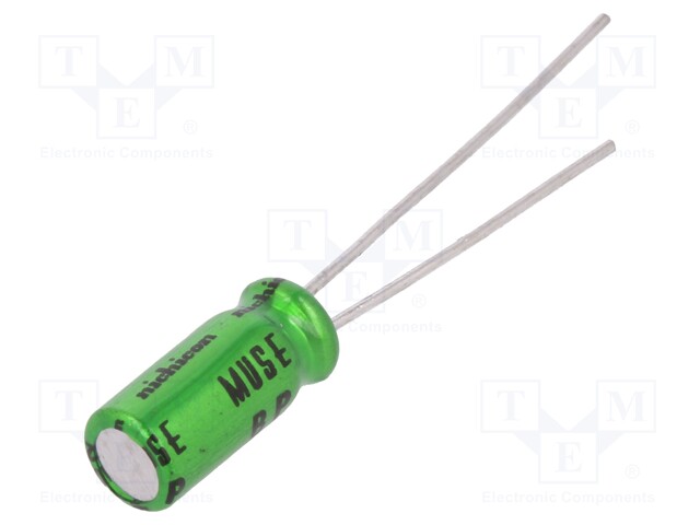 Capacitor: electrolytic; bipolar; THT; 4.7uF; 35V; Ø5x11mm; ±20%