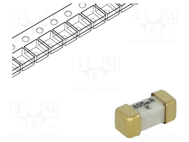 Fuse: fuse; ultra rapid; 800mA; 125V; SMD; ceramic; Case: 2410; 448