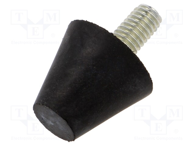 Vibroisolation foot; Ø: 20mm; Shore hardness: 40±5; 358N; 84N/mm