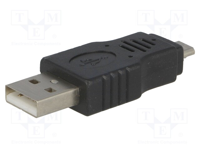 Adapter; USB 2.0; USB A plug,USB B micro plug; nickel plated