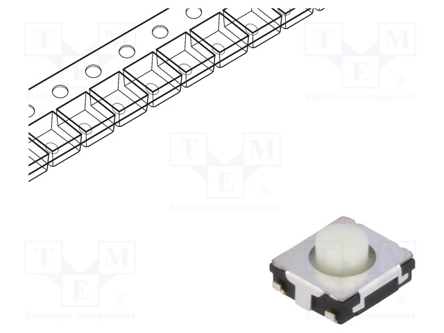 Microswitch TACT; SPST; Pos: 2; 0.02A/15VDC; SMT; none; 1.3N; 3.1mm