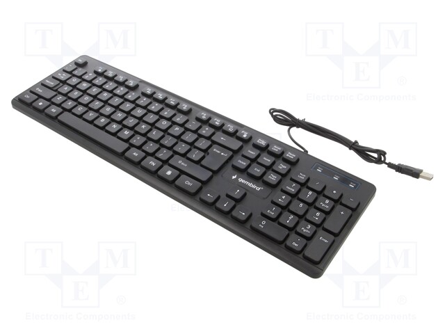 Keyboard; black; USB A; wired,US layout; 1.4m