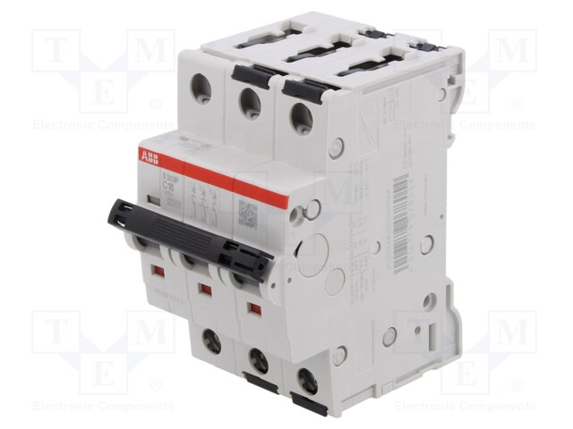 Circuit breaker; 415VAC; 16A; for DIN rail mounting; Charact: C