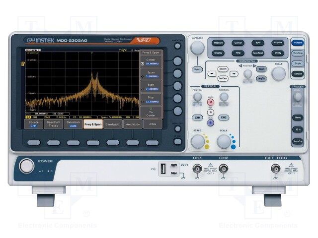 Oscilloscope: digital; Band: ≤300MHz; Channels: 2; 20Mpts/ch