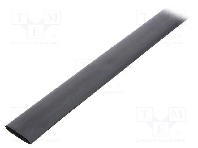 Heat shrink sleeve; glueless; 2: 1; 19mm; L: 1m; black; polyolefine