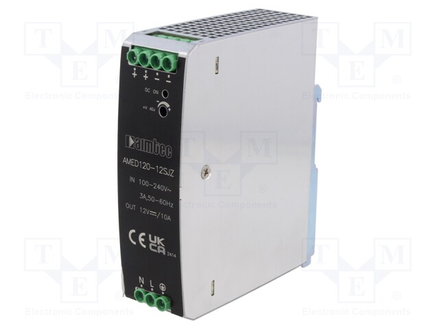 Converter: AC/DC; 120W; Uin: 90÷264V; Uout: 12÷14VDC; Iout: 10A; 85%