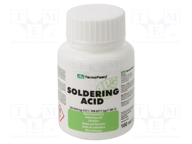 Agent: soldering acid; for difficult to tin nickel surfaces