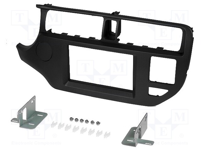 Radio mounting frame; Kia; 2 DIN; black