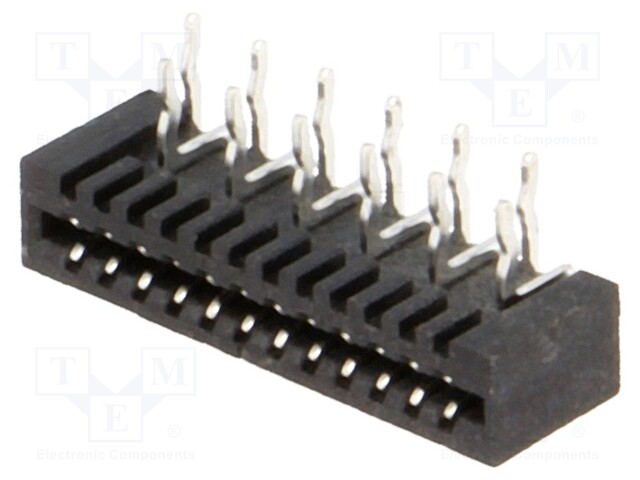 Connector: FFC (FPC); angled 90°; PIN: 12; NON-ZIF; THT; tinned; 1mm