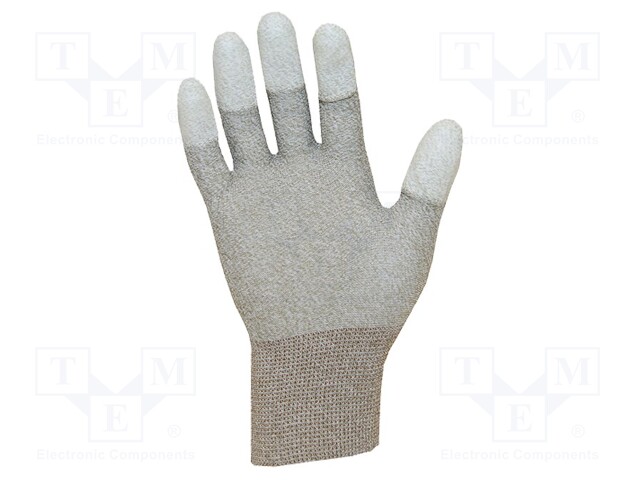 Protective gloves; ESD; M; Mat: 20% copper,80% nylon; <100kΩ