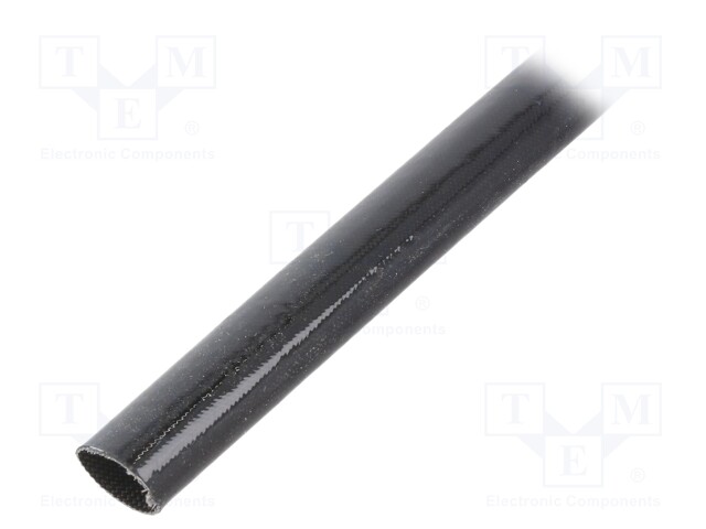 Insulating tube; black; -20÷155°C; Øint: 12mm; L: 50m