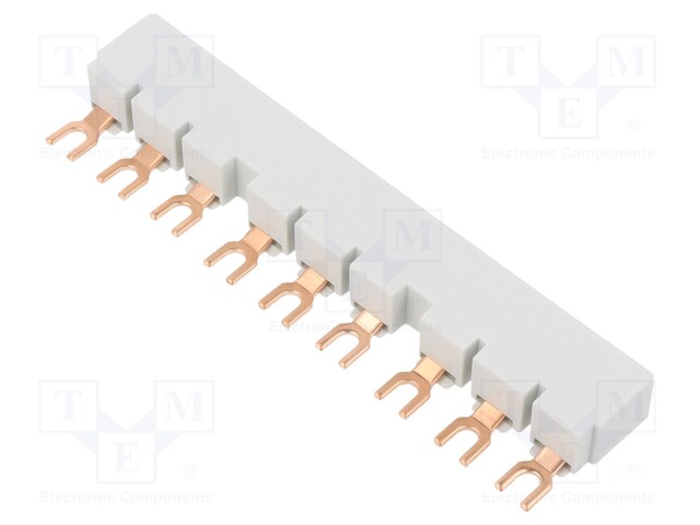 Busbar; 10mm2; 690VAC; 250VDC; 6kV; Inom: 65A; fork; No.of mod: 3