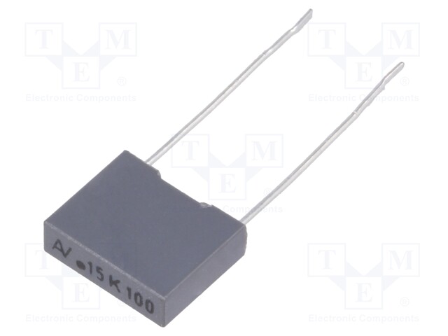 Capacitor: polyester; 150nF; 63VAC; 100VDC; Pitch: 7.5mm; ±10%