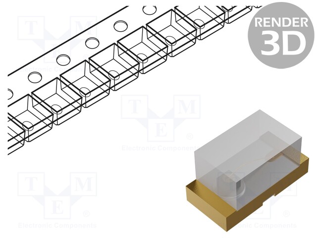 LED; SMD; 0402; green; 45mcd; 1x0.5x0.5mm; 120°; 2.2V; 25mA; λd: 574nm