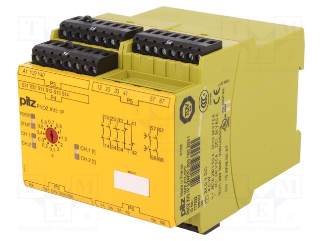 Module: safety relay; Series: PNOZ XV3.1P; IN: 6; OUT: 6; -10÷55°C