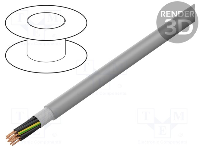 Wire: control cable; ÖLFLEX® FD CLASSIC 810 P; 12G1mm2; PUR; grey