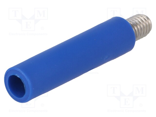 Socket; 4mm banana; 32A; 1kVAC; blue; nickel plated; -25÷80°C; 10mΩ