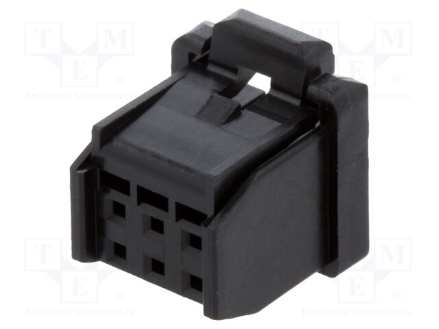 Plug; wire-board; female; DF51K; 2mm; PIN: 6; w/o contacts; straight