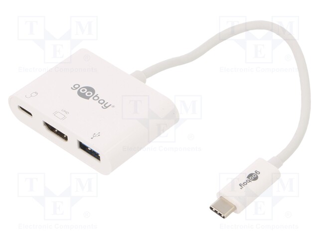 Adapter; HDMI 2.0,USB 3.0; 0.15m; white; 60W