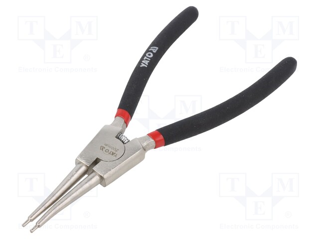 Pliers; internal circlip; Ring: external; 200mm; V: straight