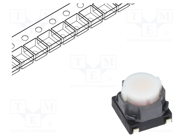 Microswitch TACT; SPST; Pos: 2; 0.02A/15VDC; SMT; none; 3.5mm; round