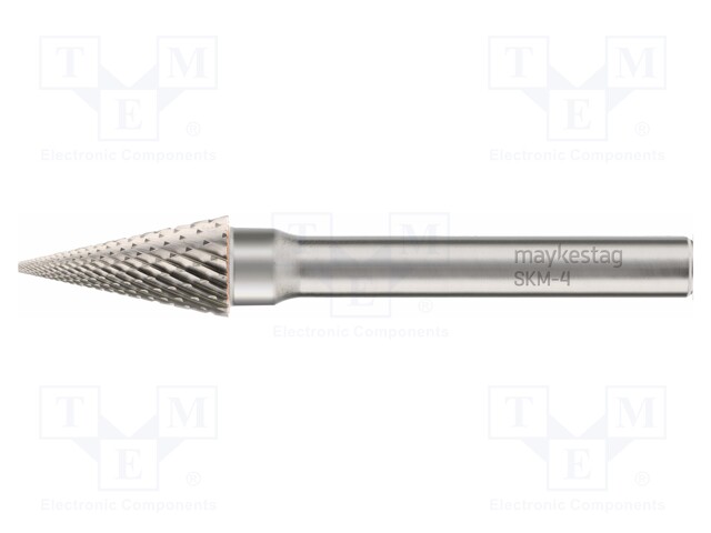 Rotary burr; Ø: 6mm; L: 42mm; metal; Working part len: 13mm; rod 3mm