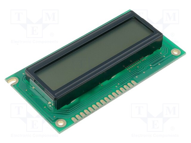 Display: LCD; alphanumeric; FSTN Positive; 16x2; 84x44x13.2mm; LED