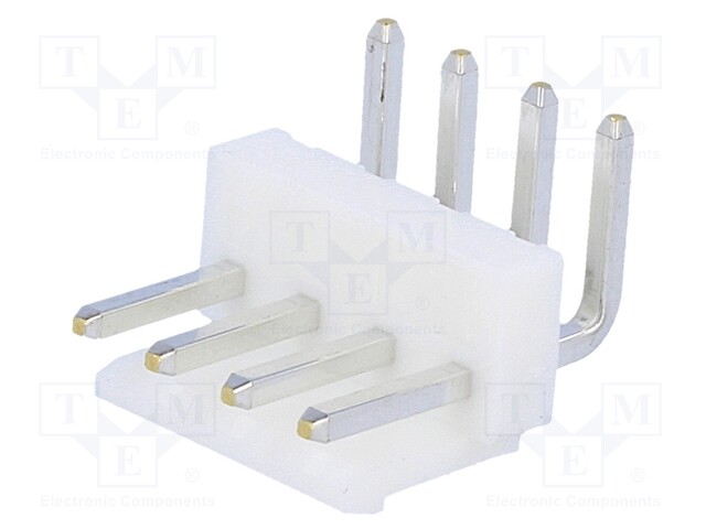 Socket; wire-board; male; VH; 3.96mm; PIN: 4; THT; 250V; 10A; -25÷85°C