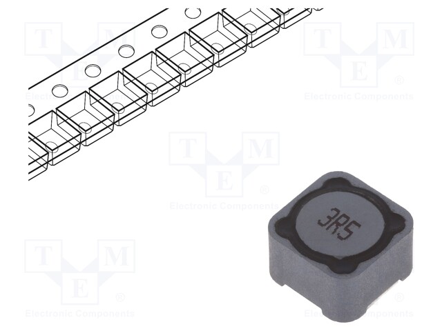 Inductor: wire; SMD; 3.5uH; 7.5A; 14mΩ; 12x12x8mm; ±20%; -40÷125°C