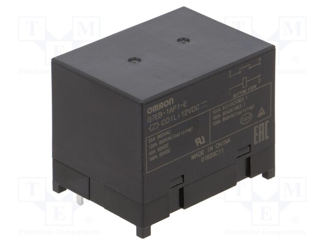 Relay: electromagnetic; SPST-NO; Ucoil: 12VDC; 120A; max.800VAC