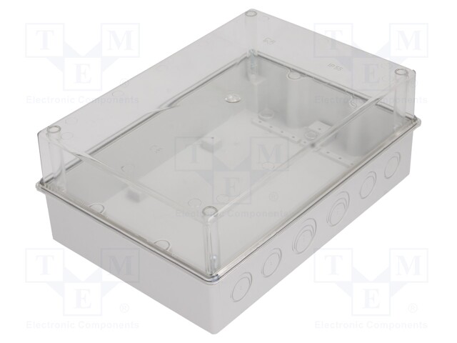 Enclosure: junction box; X: 214mm; Y: 303mm; Z: 123mm; ABS; IP55